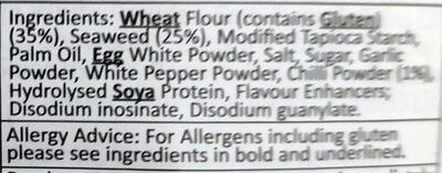 Tempura Seaweed Original flavour - Ingredients