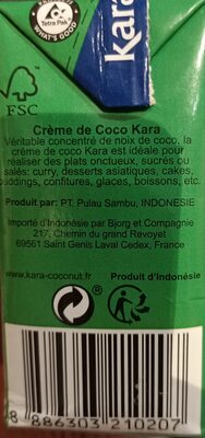 Coconut Cream - Ingrédients