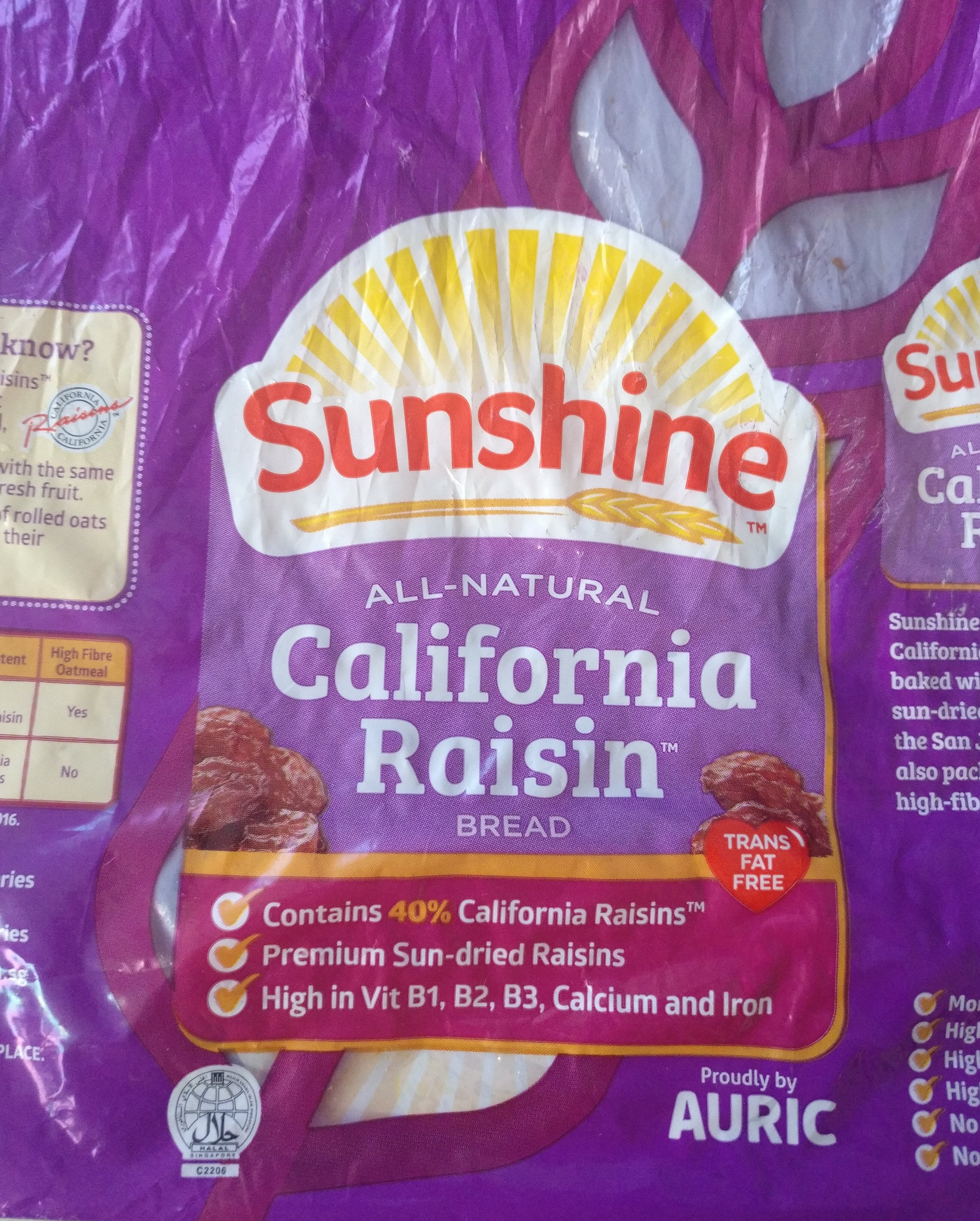 All-Natural California Raisin Bread - نتاج - en