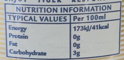 White beer - Nutrition facts