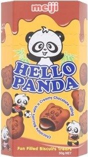 Meiji Hello Panda Chocolate Cream Chocolate Biscuits 50G - Product