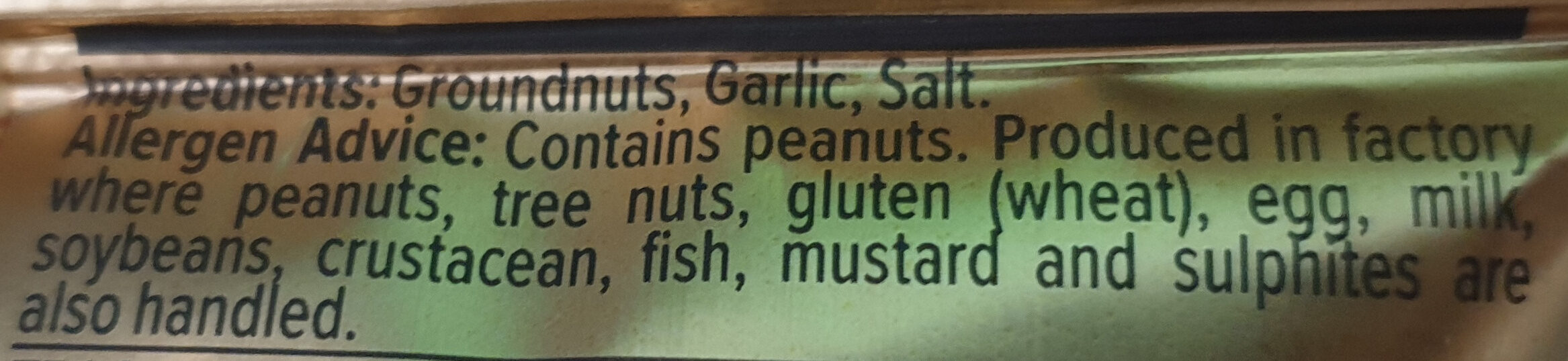 Garlic Shandong Groundnuts - Ingredients