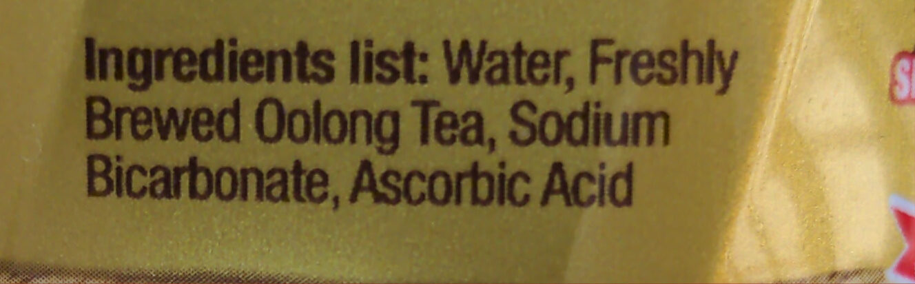 Olong Tea - Ingredients