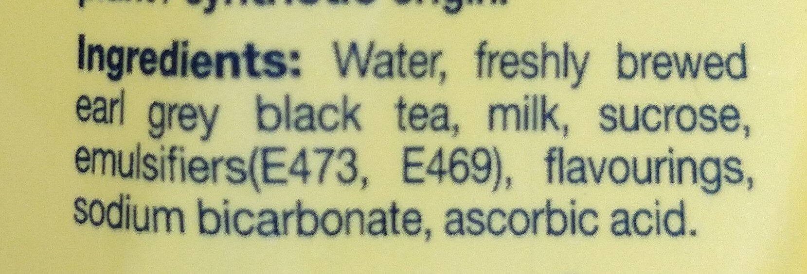 Pokka Premium Earl Grey Milk Tea - Ingredienti - en