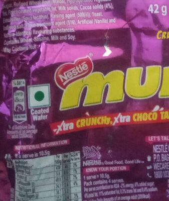 Munch Max - Nutrition facts