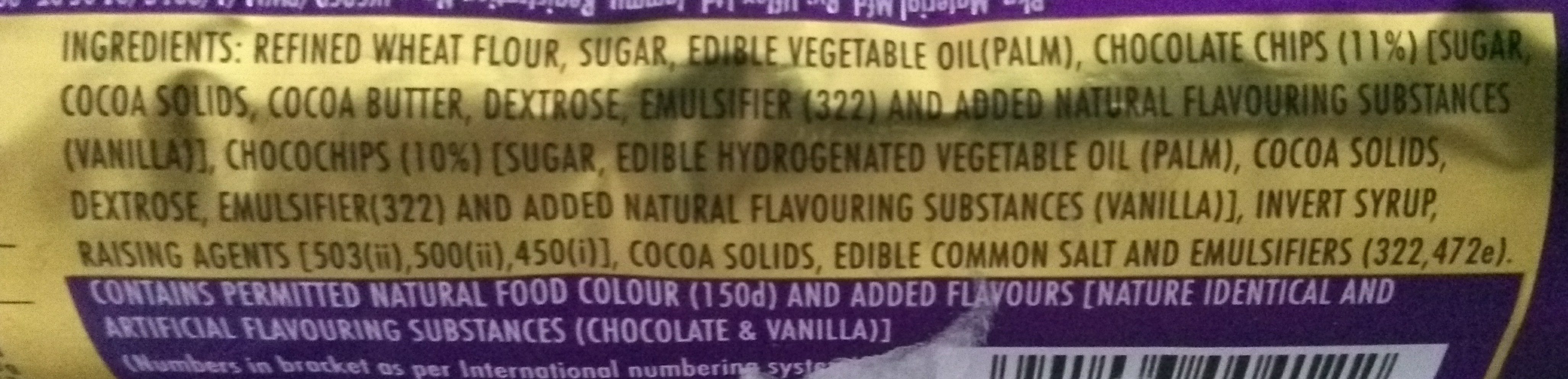 GoodDay Choco Chip - Ingredients
