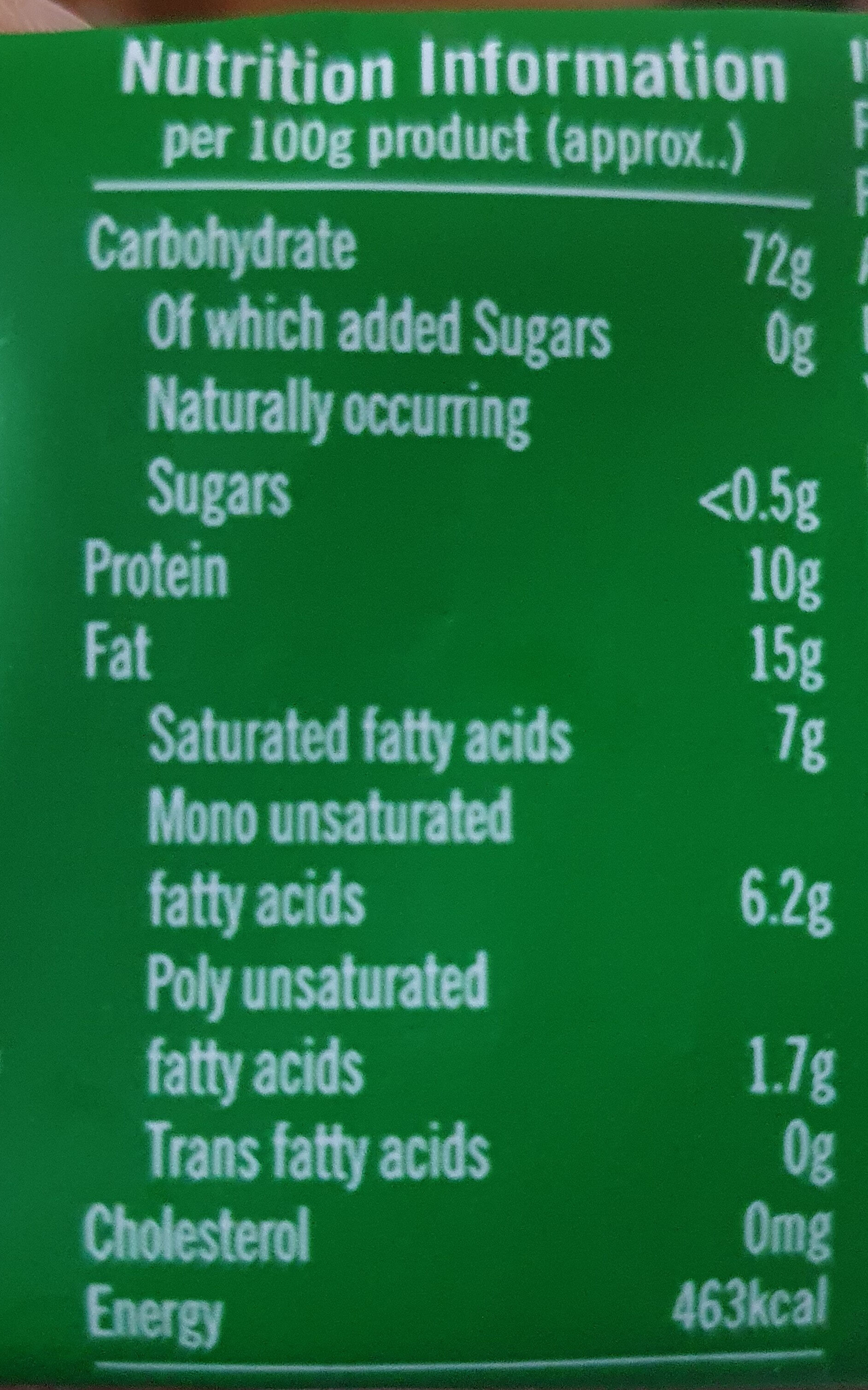 Cracker - Nutrition facts