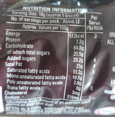Good Day Harmony - Nutrition facts
