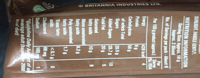 Brittania Gobbles Chocolate Cake - Nutrition facts