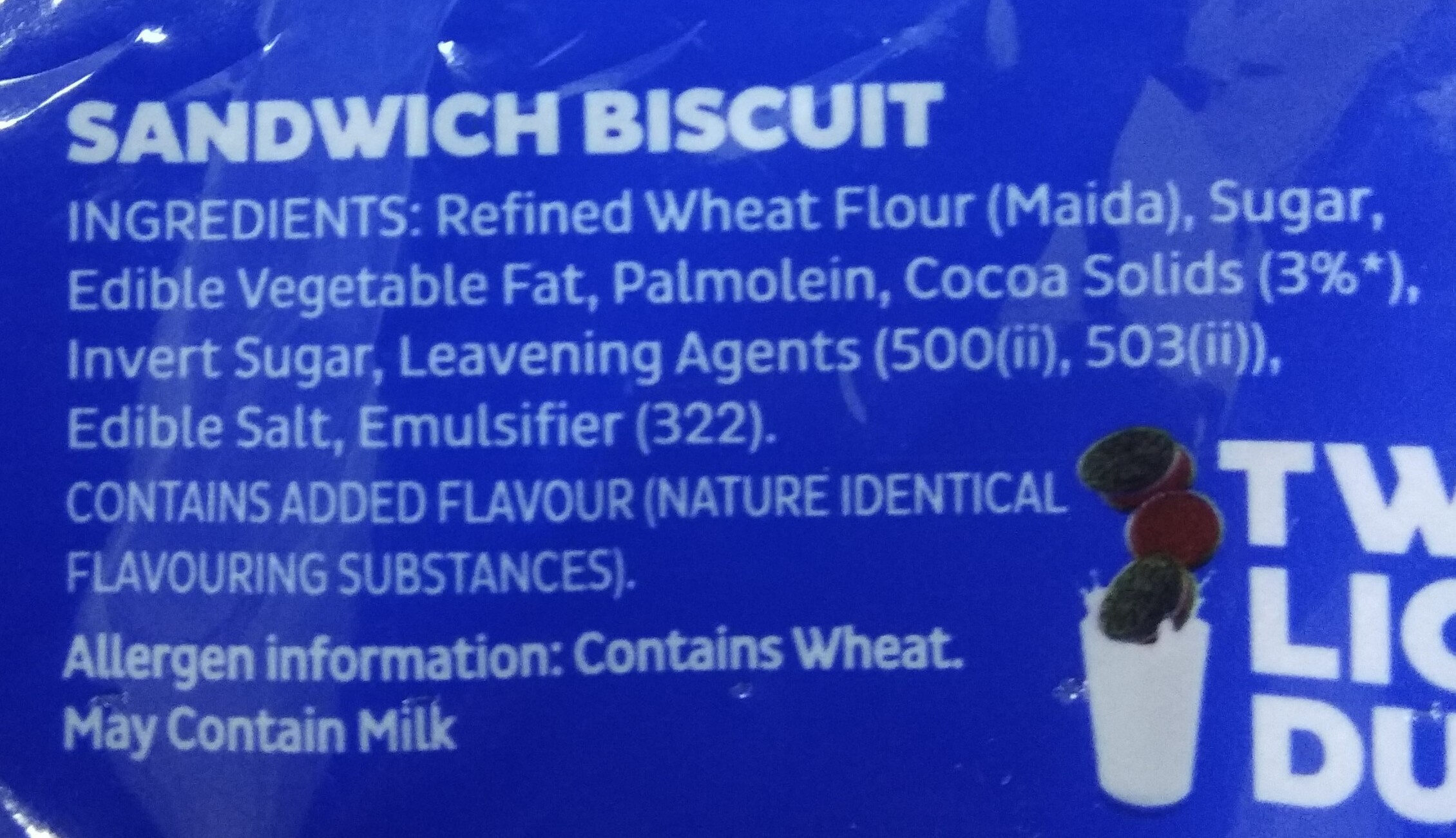 Cadbury Choco Creme Oreo - Ingredients