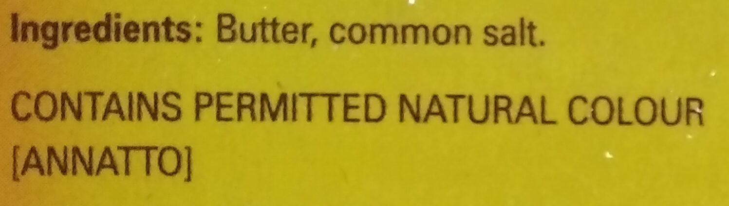 Amul butter - Ingredients