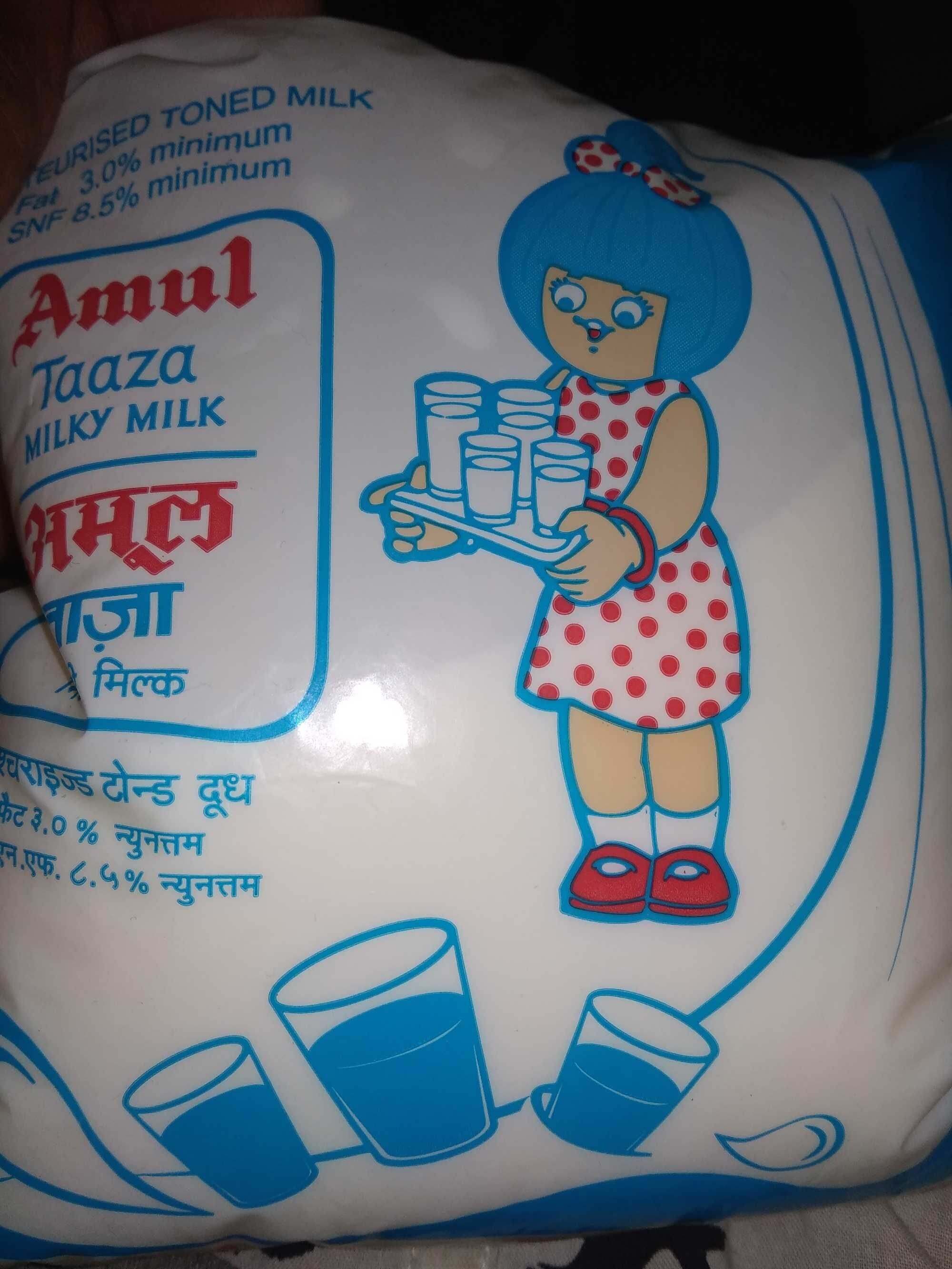 amul taaza toned milk - Product - en