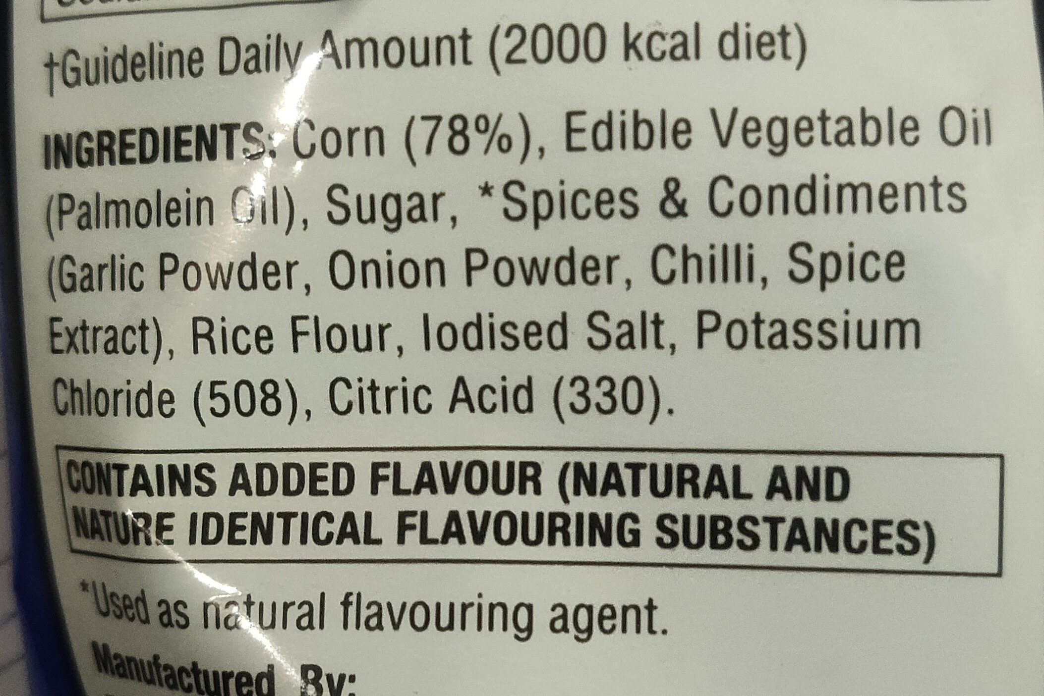 Doritos Masala Mayhem Flavour - Ingredients