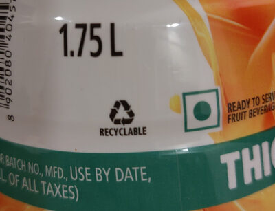 Slice - Recycling instructions and/or packaging information