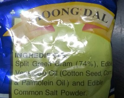 Haldiram's Moong Dal - Ingredients