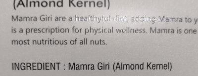 Mamra giri Almond - Ingredients