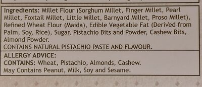 Vegan Pistachio Millet Biscuit - Ingredients