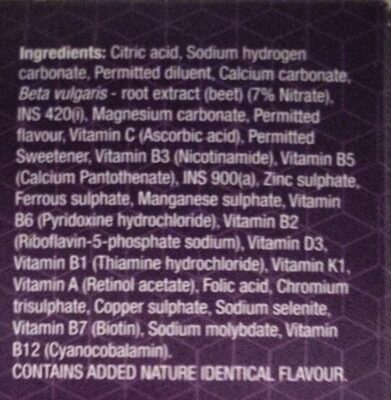 Fast&Up Vitalize - Ingredients