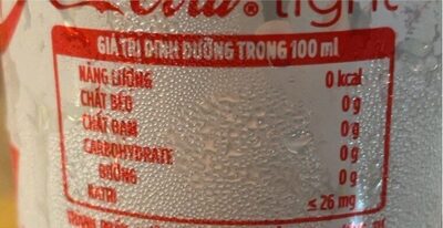 Coca Light - Giá trị dinh dưỡng - fr