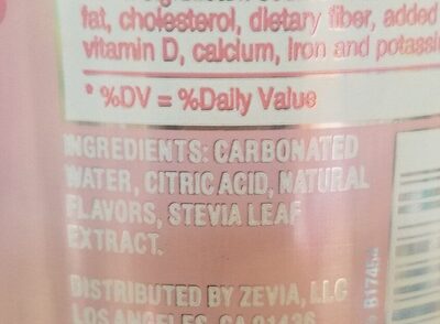 zevia strawberry - Ingredients