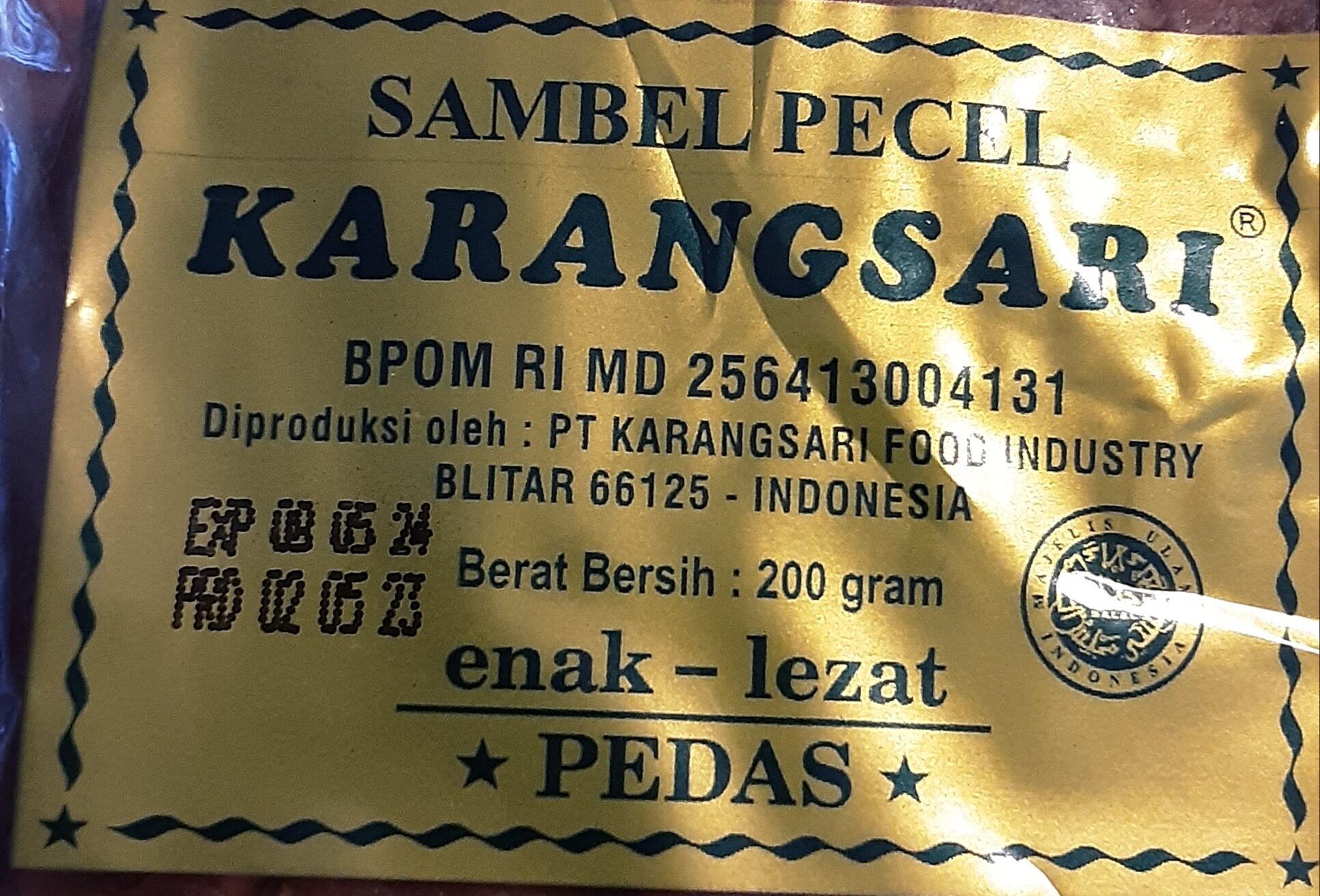 Sambel Pecel Pedas - Product