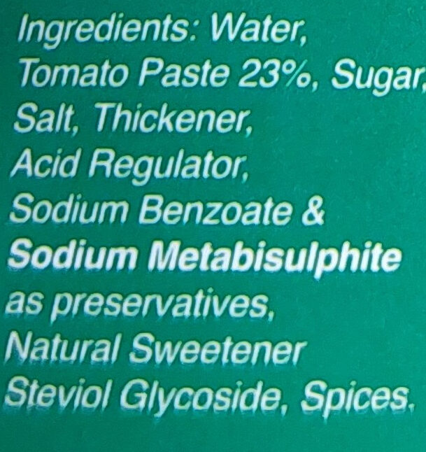 Del Monte - Ingredients