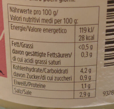 Knoblauch - Nutrition facts - de