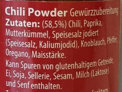 Chili Powder - Zutaten