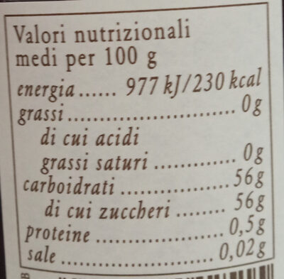 Marmellata di ciliegie - Nutrition facts - it