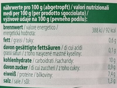 Riesenbohnen - Nutrition facts - de
