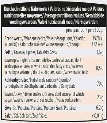 Farine de châtaigne bio - Nutrition facts - fr