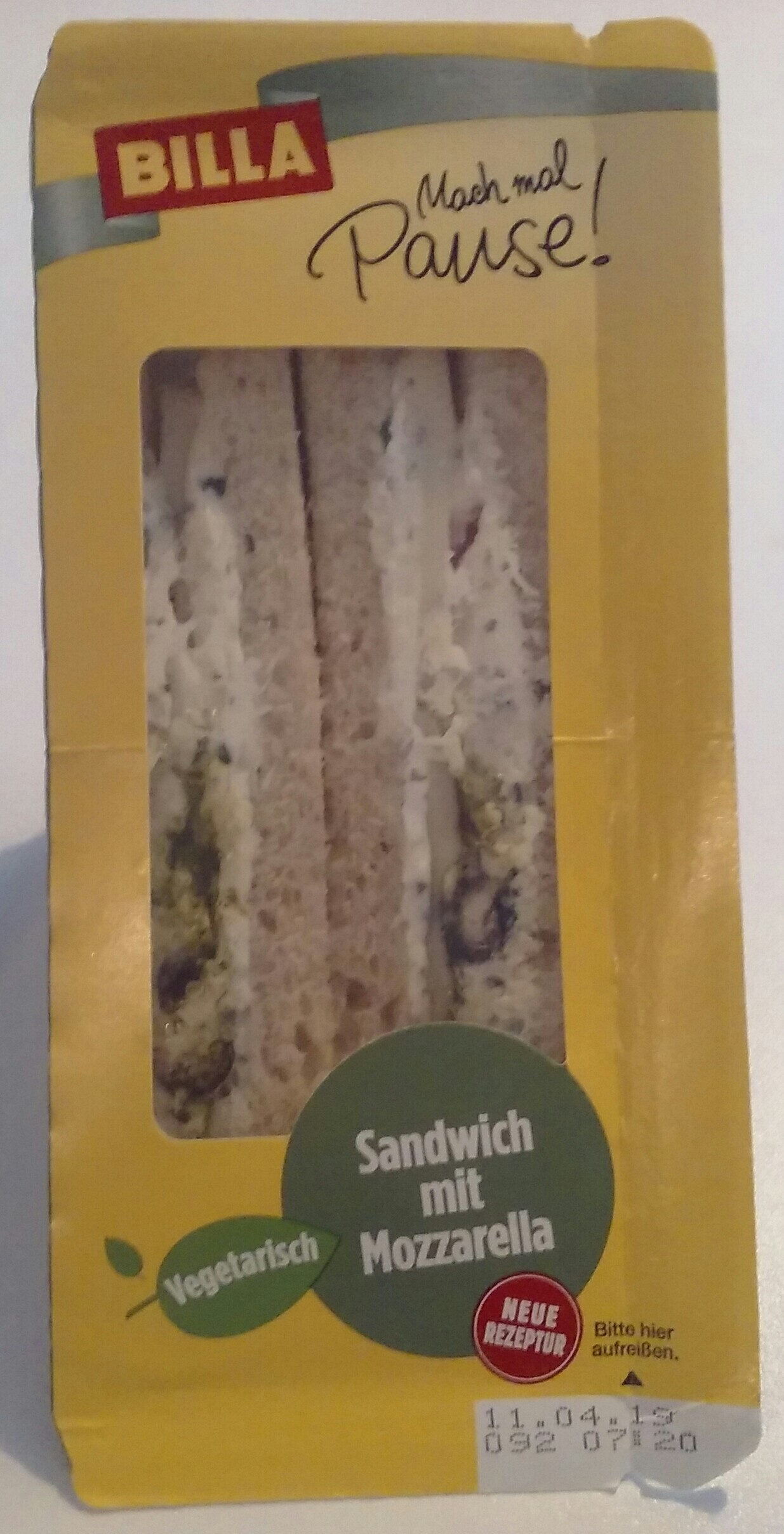 Sandwich mit Mozarella - Produit - de