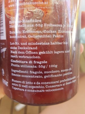 Erdbeer Premiumkonfitüre - Ingrédients