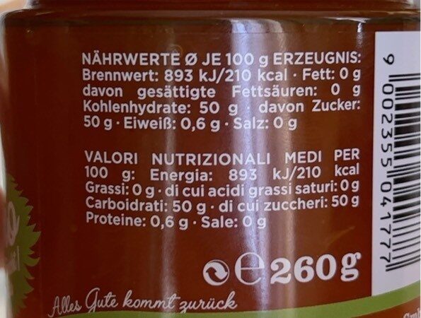 Tiroler früchteküche - Marillen Albicocche - Valori nutrizionali