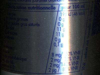 Red Bull - Energy Drink - Información nutricional - fr
