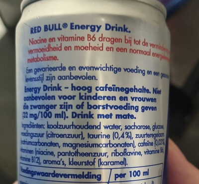 Red Bull - Ingrediënten