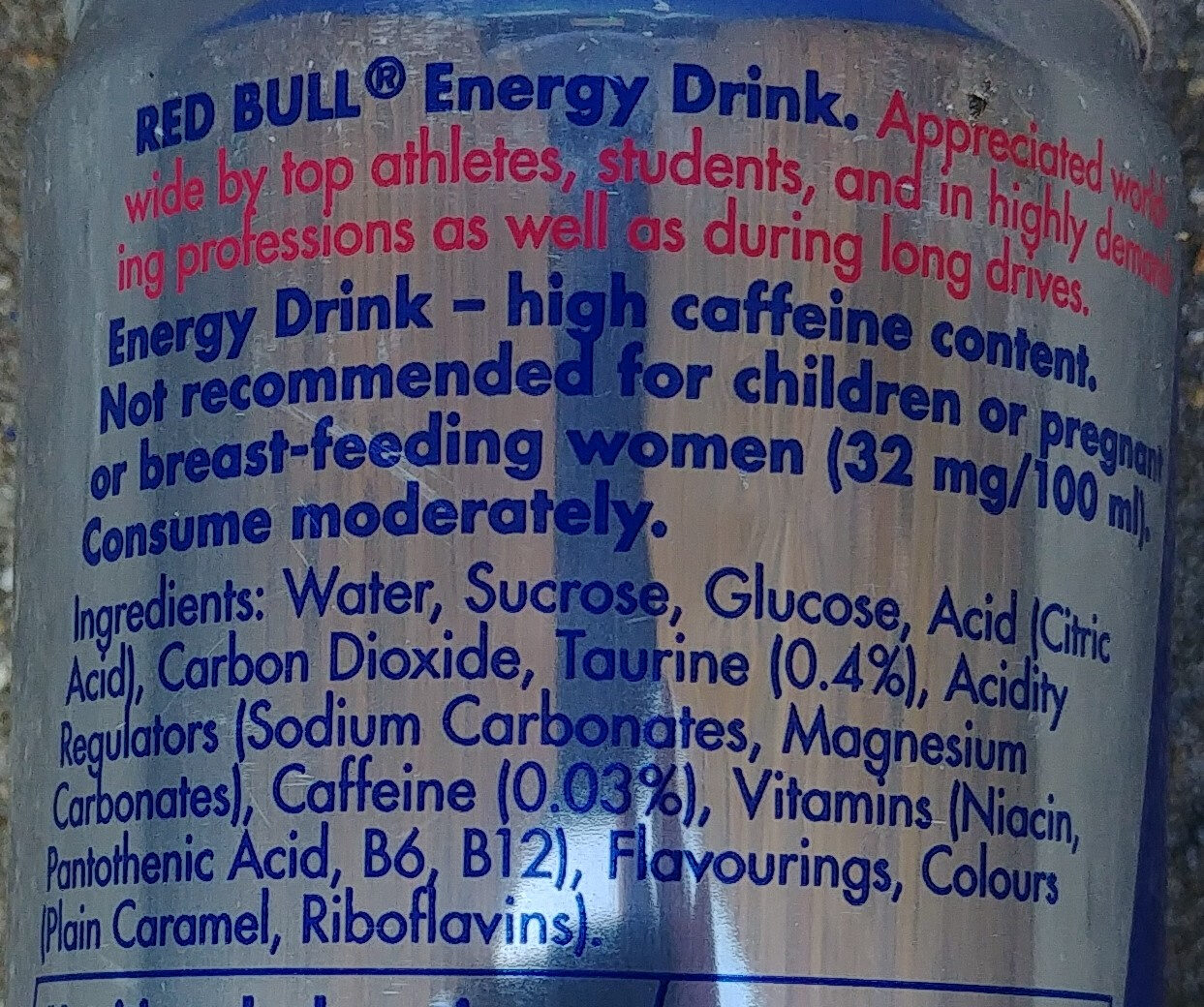 Energy Drink - Ingredients