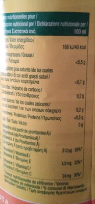 Pago Ace - Orange - Carotte - Citron - Nutrition facts - fr