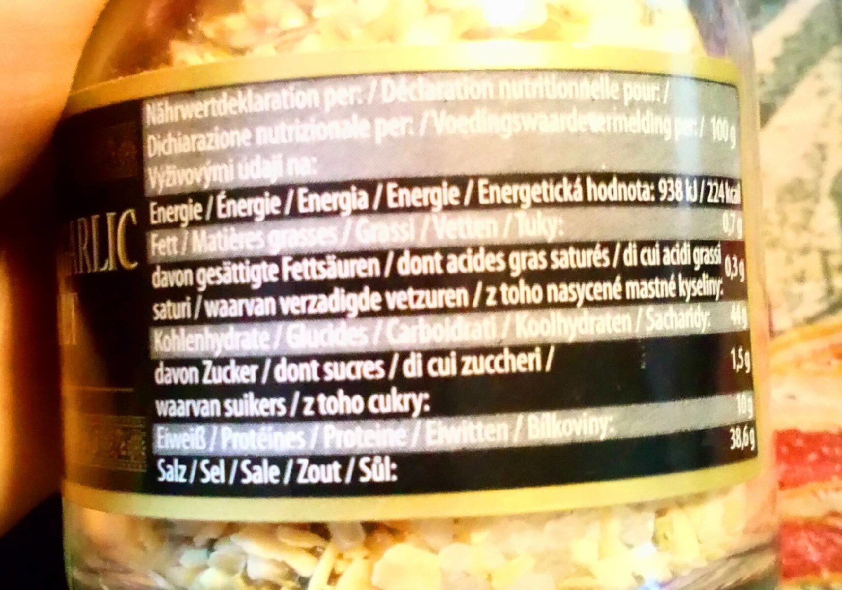 Gewürz Knoblauch Kräuter Salz 65g Mühle Niko - Näringsfakta - fr