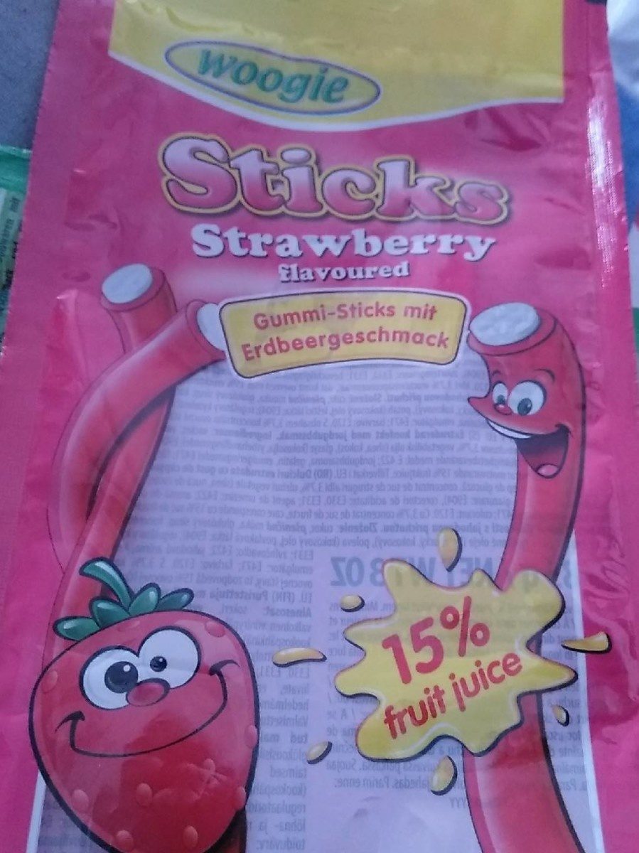 Strawberry Sticks Mit Füllung 85g Beutel Woogie - Produkt - fr