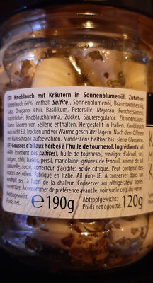 Knoblauch mit kräutern - Ingredients - it