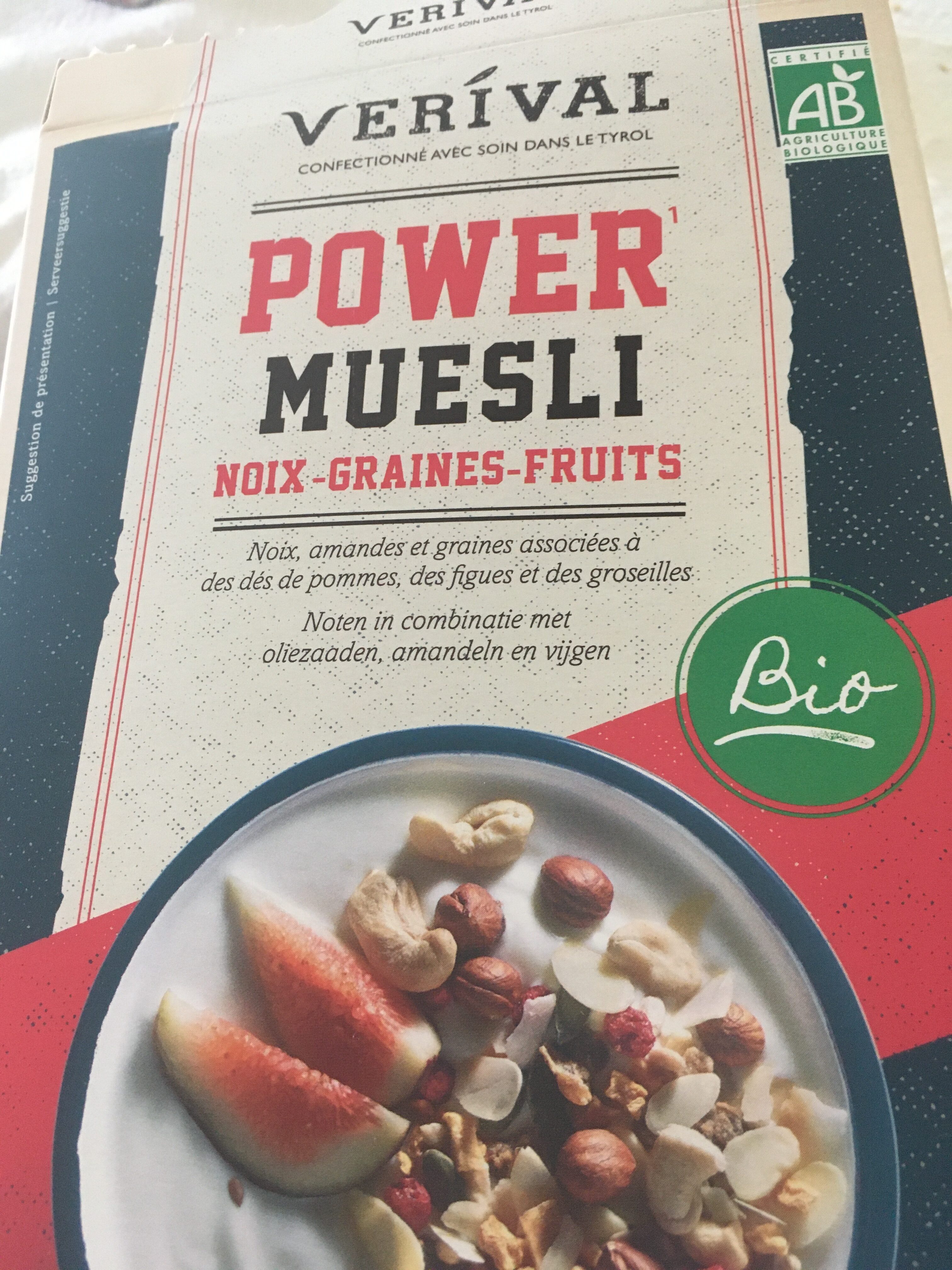 Power Muesli noix-graines-fruits - Ingredienser - fr