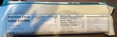 Coconut Almong Chocolate Bar - Nutrition facts - fr