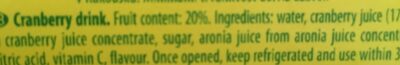 Cranberry Drink 30% - Ingredients