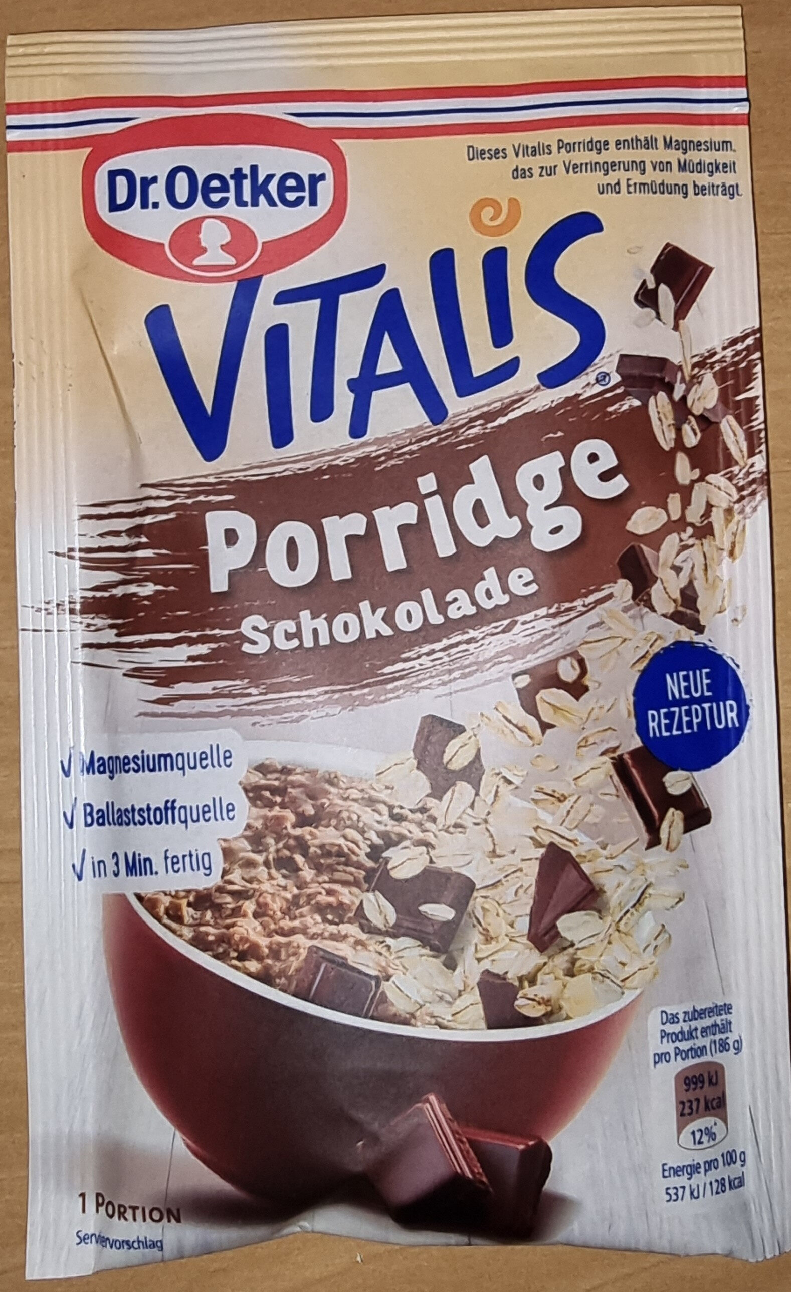 Vitalis Porridge Schokolade - Produkt - de