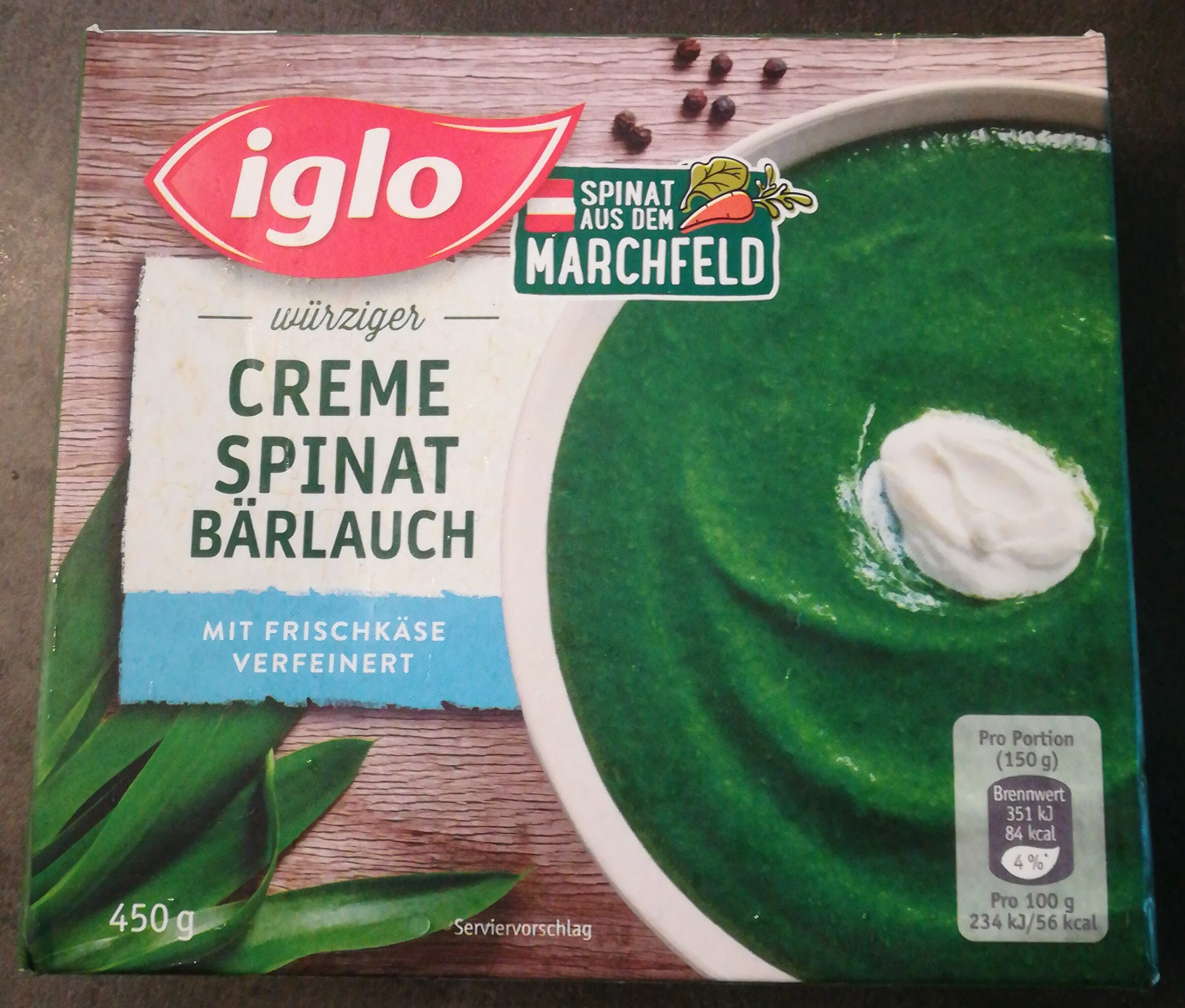 Creme Spinat, Bärlauch - Produkt