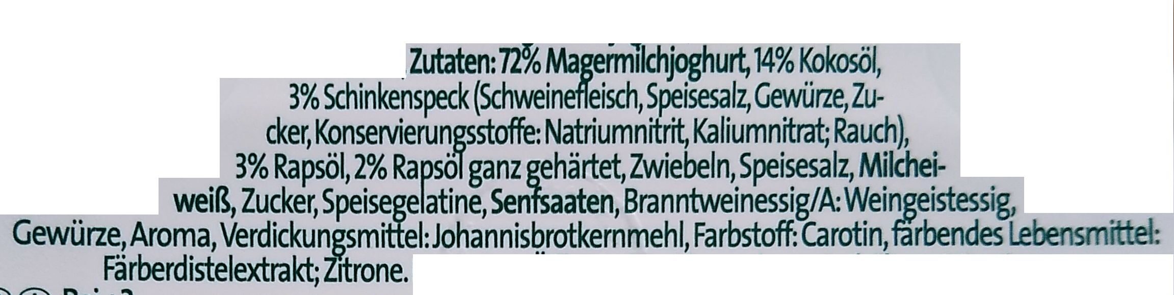 Brunch (Speck & Zwiebeln) - Ingredients - de