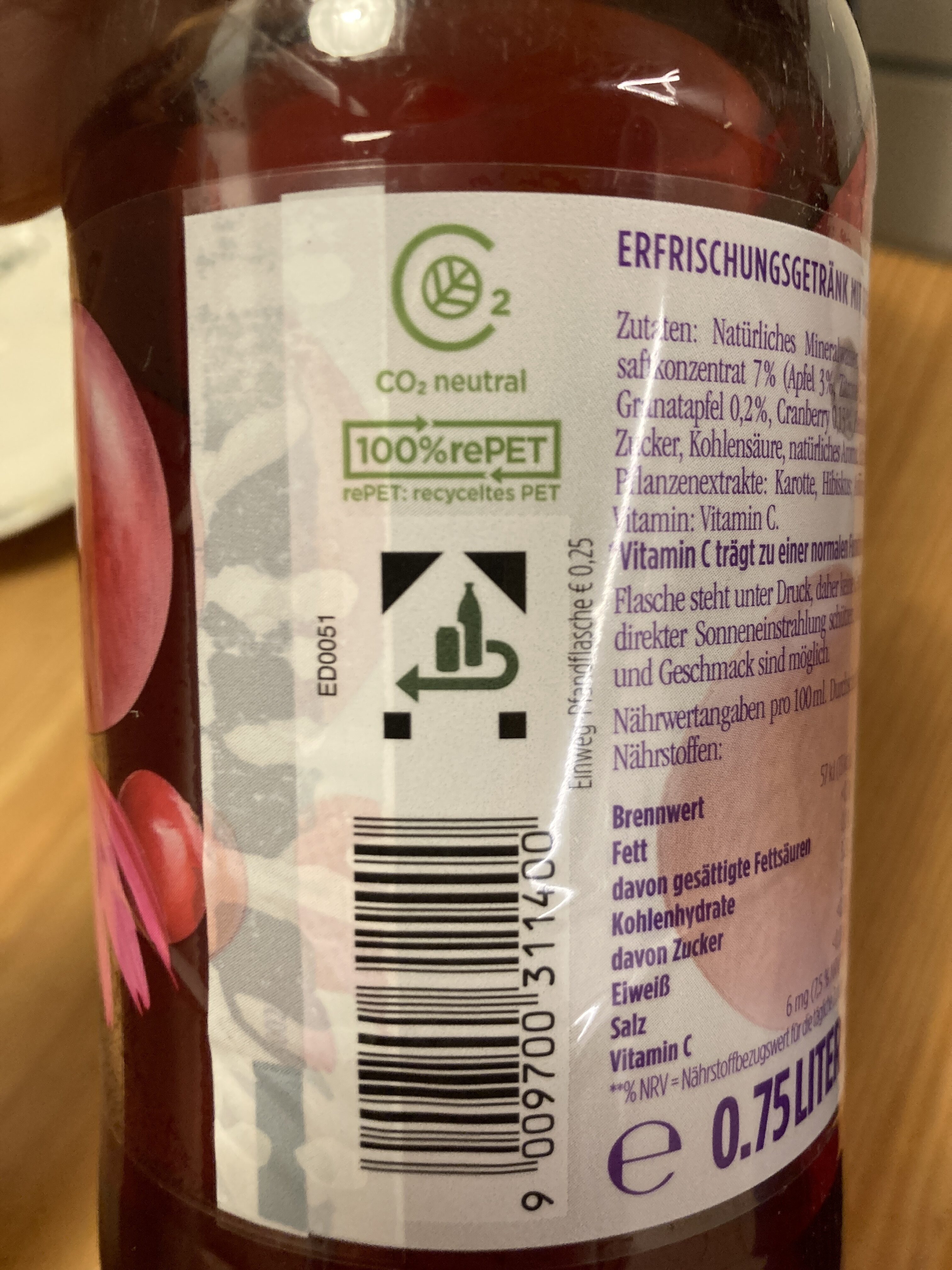Balance Juicy Rote Früchte + Echinacea - Wiederverwertungsanweisungen und/oder Verpackungsinformationen