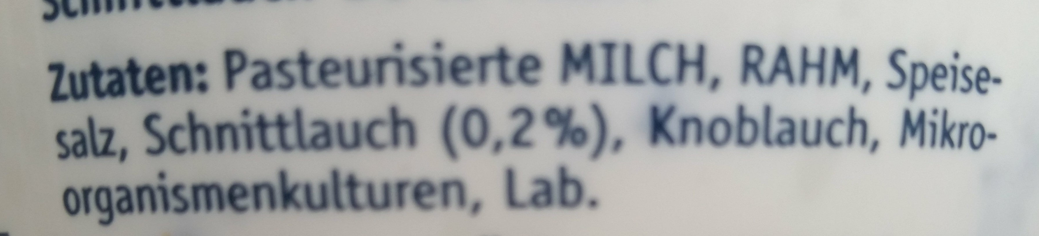 Cottage Cheese Schnittlauch 10% F. i. T. - Zutaten
