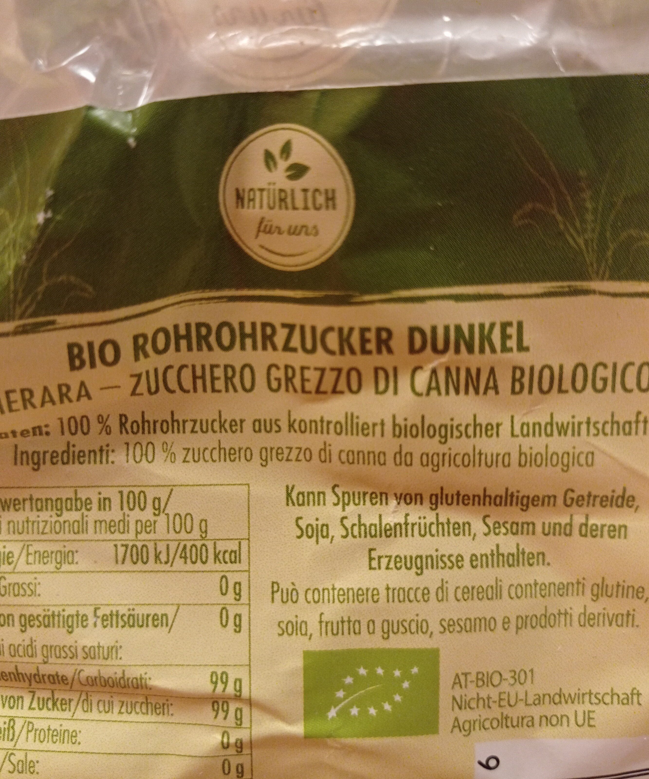 bio demerara rohrzucker - Ingredients